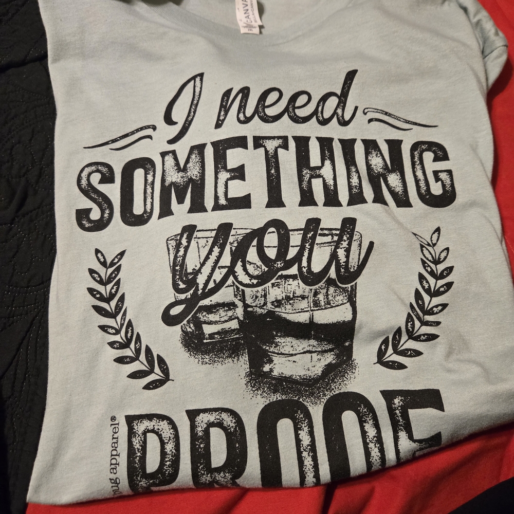 Green Graphic Tee with Black Print